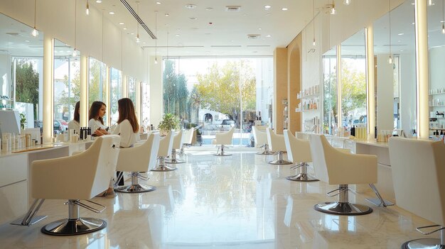 雅尚发新社美发店明亮雅致的店内环境